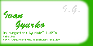 ivan gyurko business card